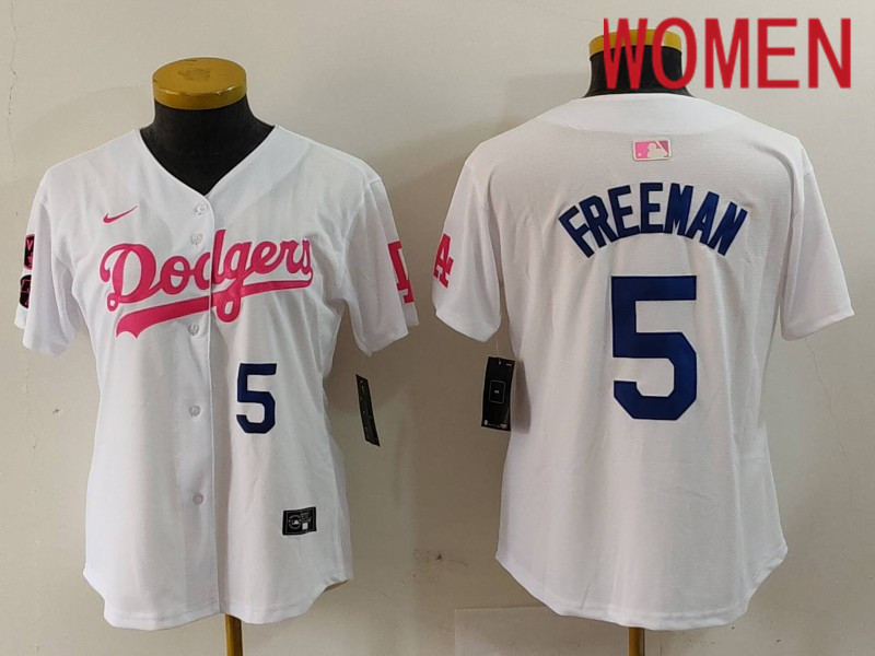 Women Los Angeles Dodgers #5 Freeman White joint name 2024 Nike MLB Jersey style 9124->indianapolis colts->NFL Jersey